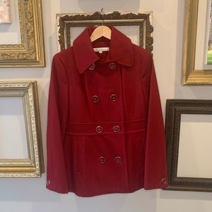 Women’s Red Pea Coat